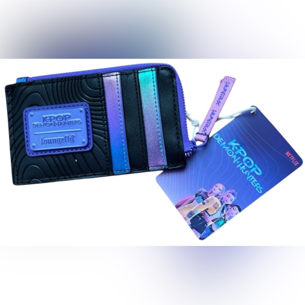 Loungefly Card Holder KPOP Demon Hunters Gradient Purple & Teal NWT